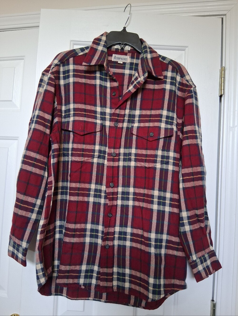 Aeropostale Red Plaid Button-Down Shirt